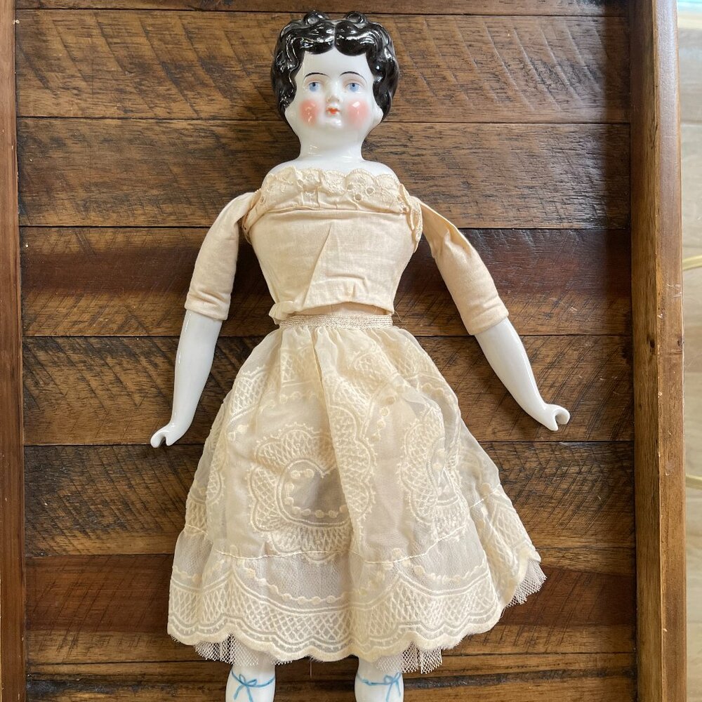 Hertwig doll 16", lot #3, about 160 yrs old. Original dress!! Perfect condition!